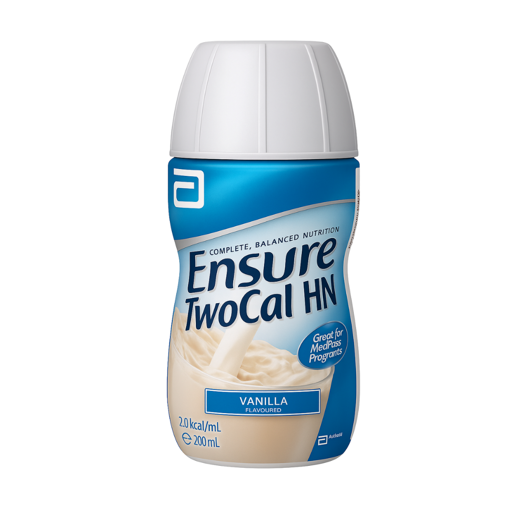Ensure TwoCal HN 200ml ready-to-drink high-calorie nutritional supplement bottle.