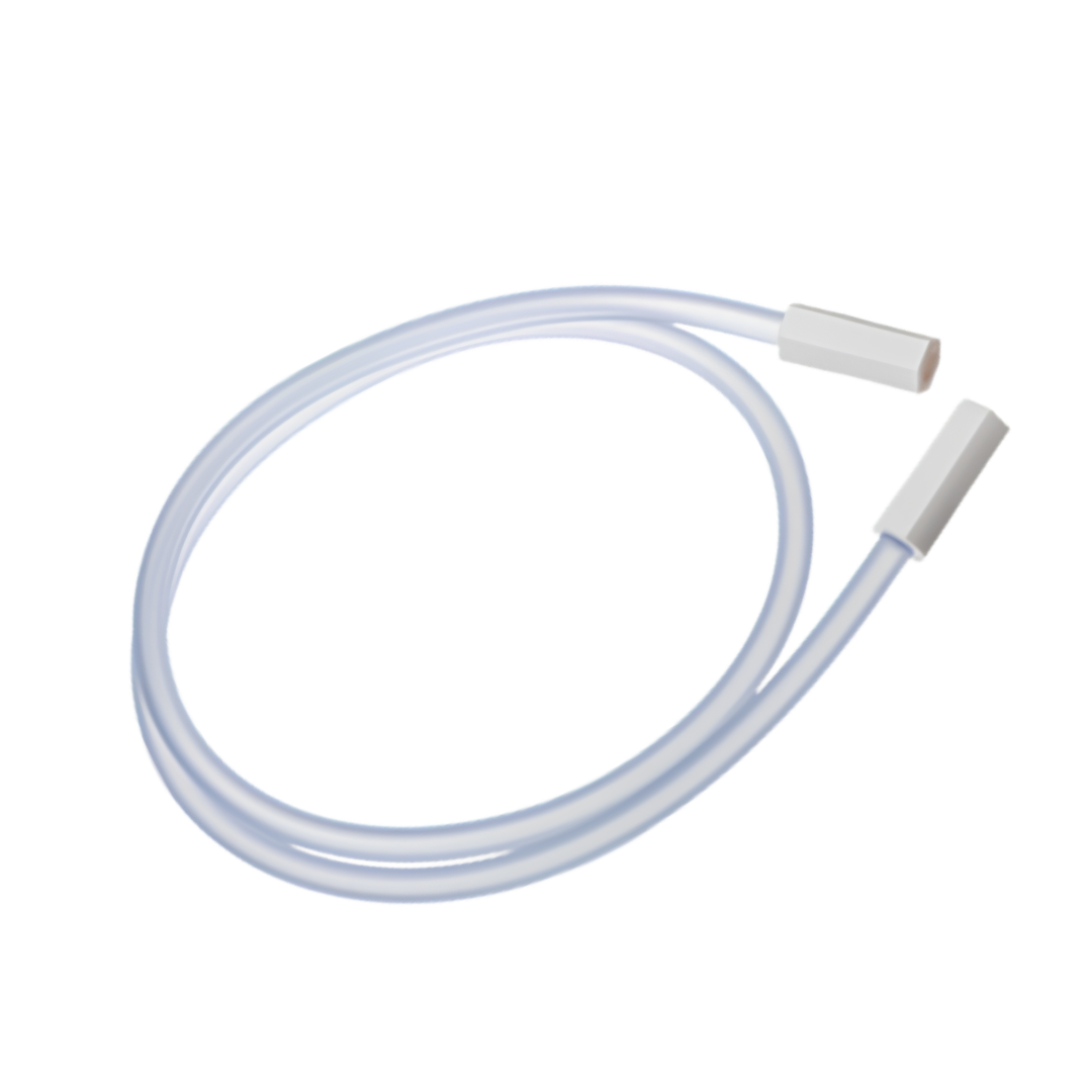 Flexible suction tubing, sterile double-wrapped, available in 1m and 3m lengths, single-use disposable design for safe airway management procedures.