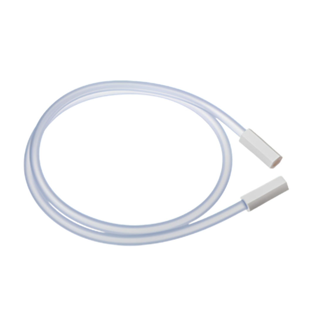 Flexible suction tubing, sterile double-wrapped, available in 1m and 3m lengths, single-use disposable design for safe airway management procedures.