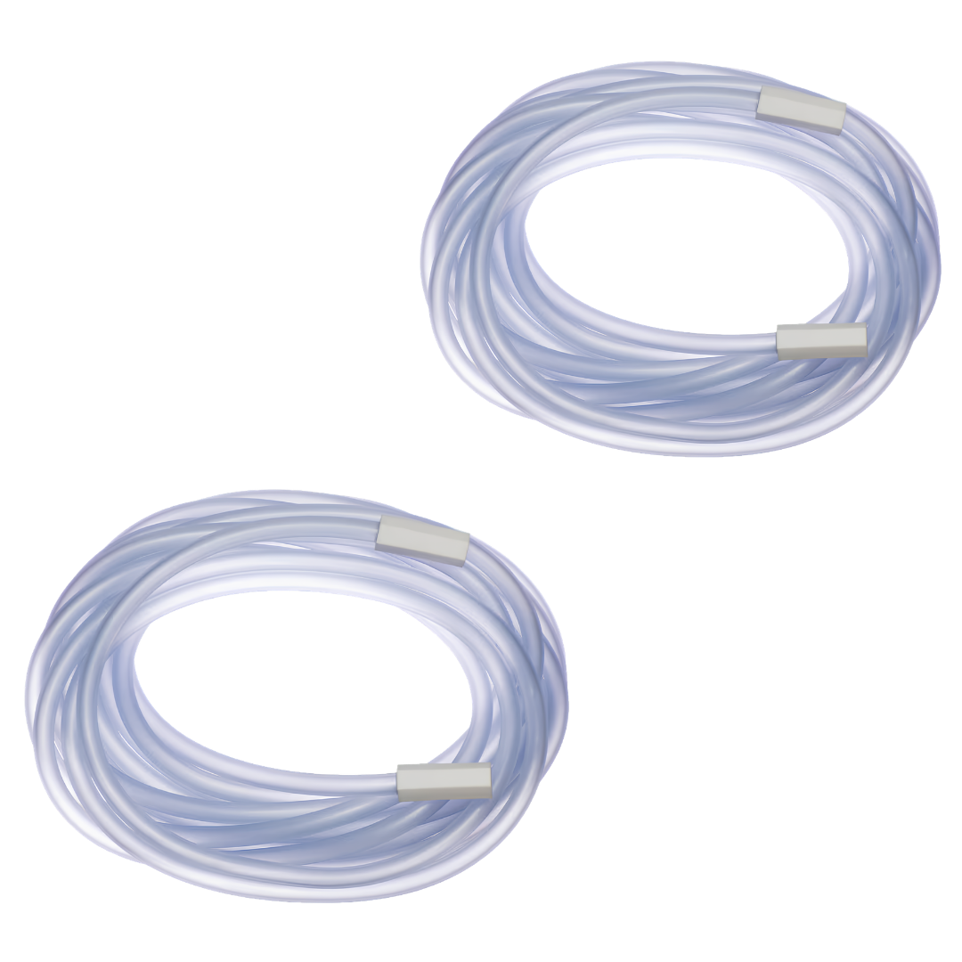 Flexible suction tubing, sterile double-wrapped, 8m length, single-use disposable design for safe airway management and infection control procedures.