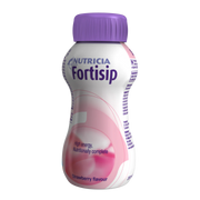 Fortisip Strawberry Bottle 200ml – High-energy nutritional drink with strawberry flavour for medical nutrition support.