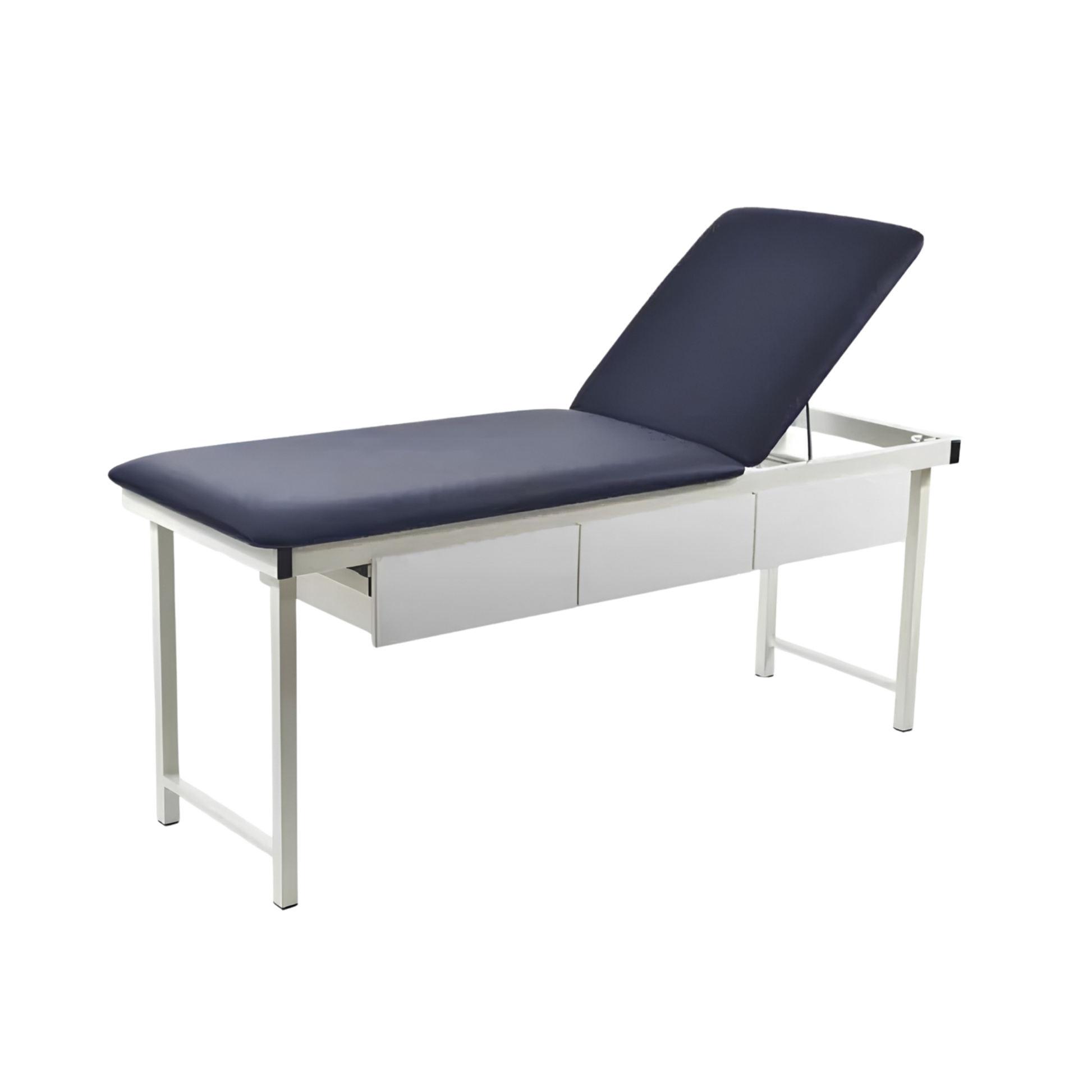 Pacific Medical Free Standing Treatment Couch With Drawers Navy Blue