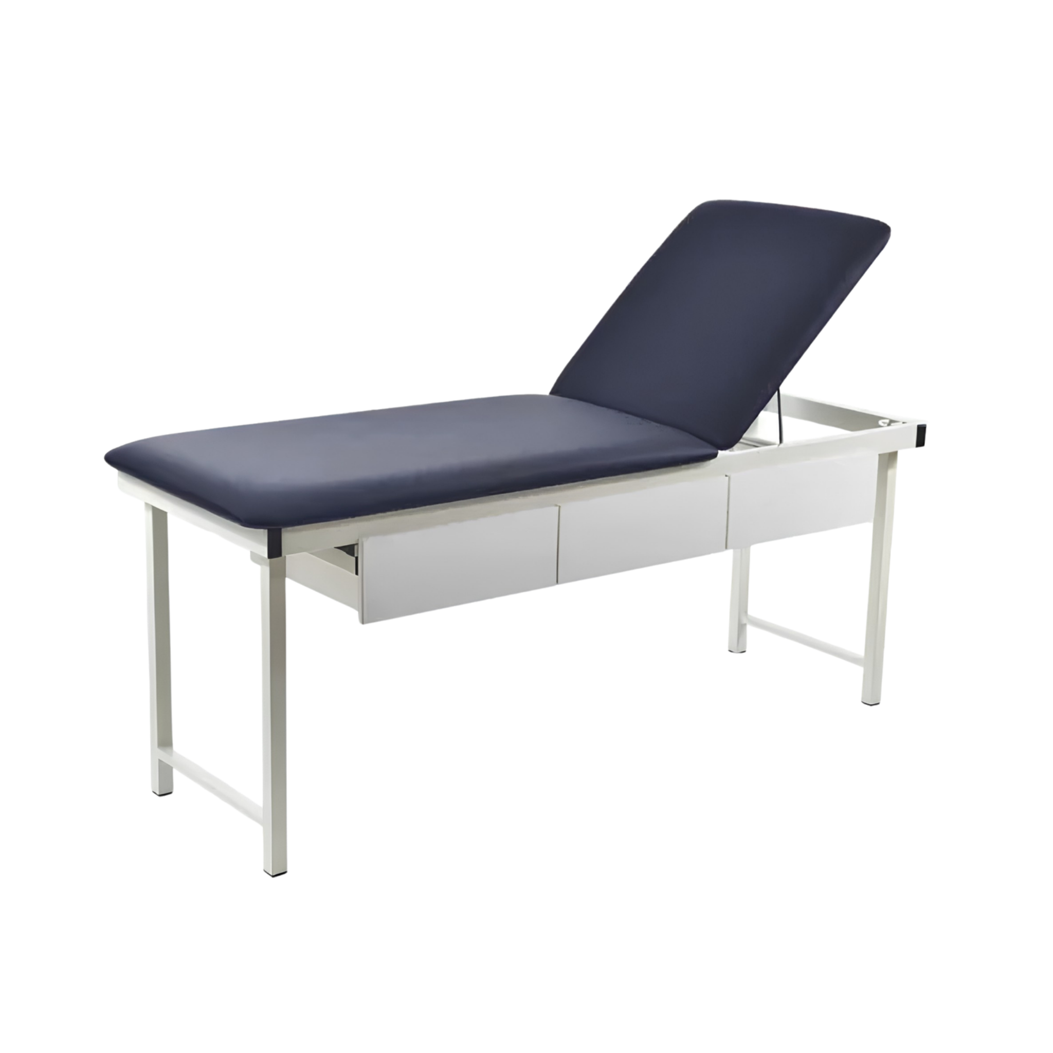 Pacific Medical Free Standing Treatment Couch With Drawers Navy Blue