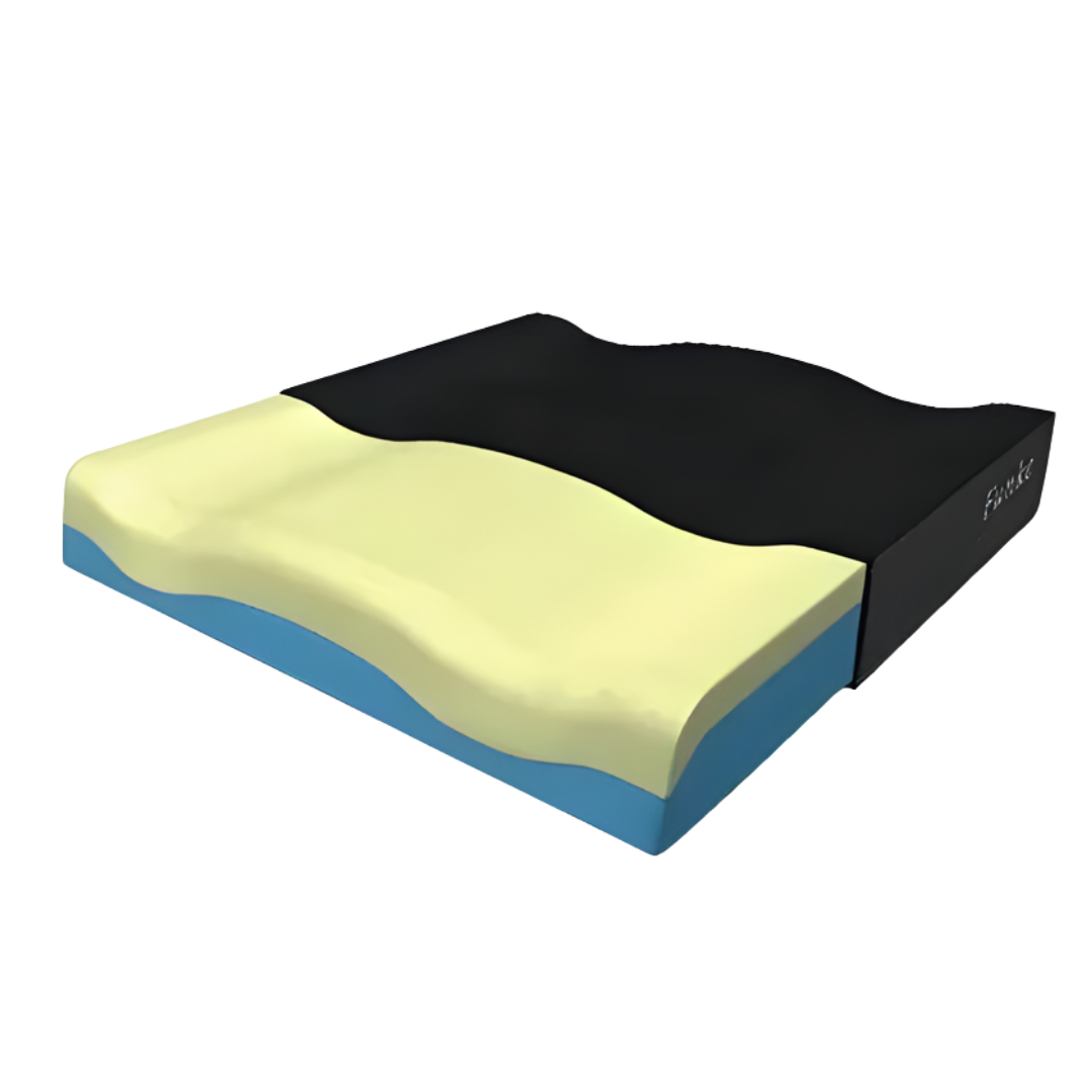Funke X Seat Cushion 16 x 16in provides ergonomic, washable pressure relief support for wheelchairs, aged care, and everyday seating comfort.