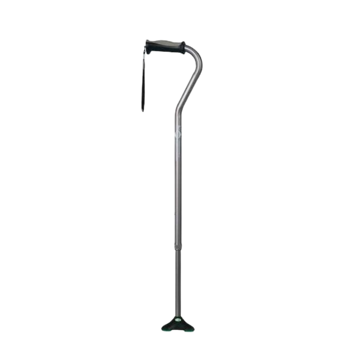 HUGO Offset Cane with Quad Pod in Smoke on a transparent background.