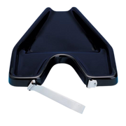 Hair Washing Tray for Sink with contoured neck rest, lightweight portable design, directs water flow neatly, ideal for assisted hair washing and home care.