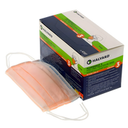 Level 3 Halyard Fluidshield anti fog surgical face mask with earloops shown in close detail, highlighting protective design and comfortable fit for clinical use.