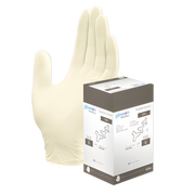 Hamilton Latex Sterile Powder Free Gloves in multiple sizes, providing secure, comfortable protection with excellent tactile sensitivity for clinical and care procedures.