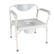 Hero Medical Heavy Duty Commode with padded back provides durable, comfortable toileting support for aged care and home.