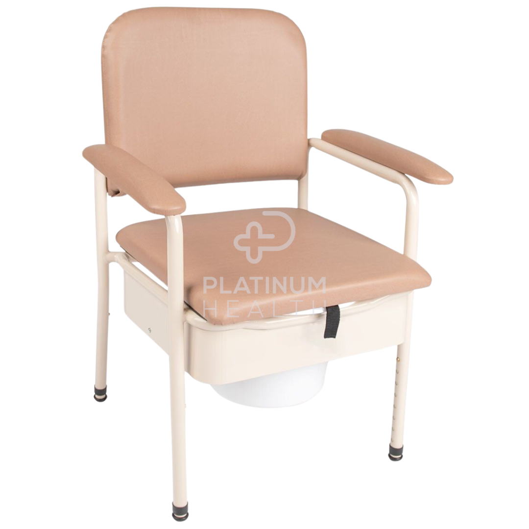HeroMedicalBedsideCommodePanDeluxePaddedChampagne