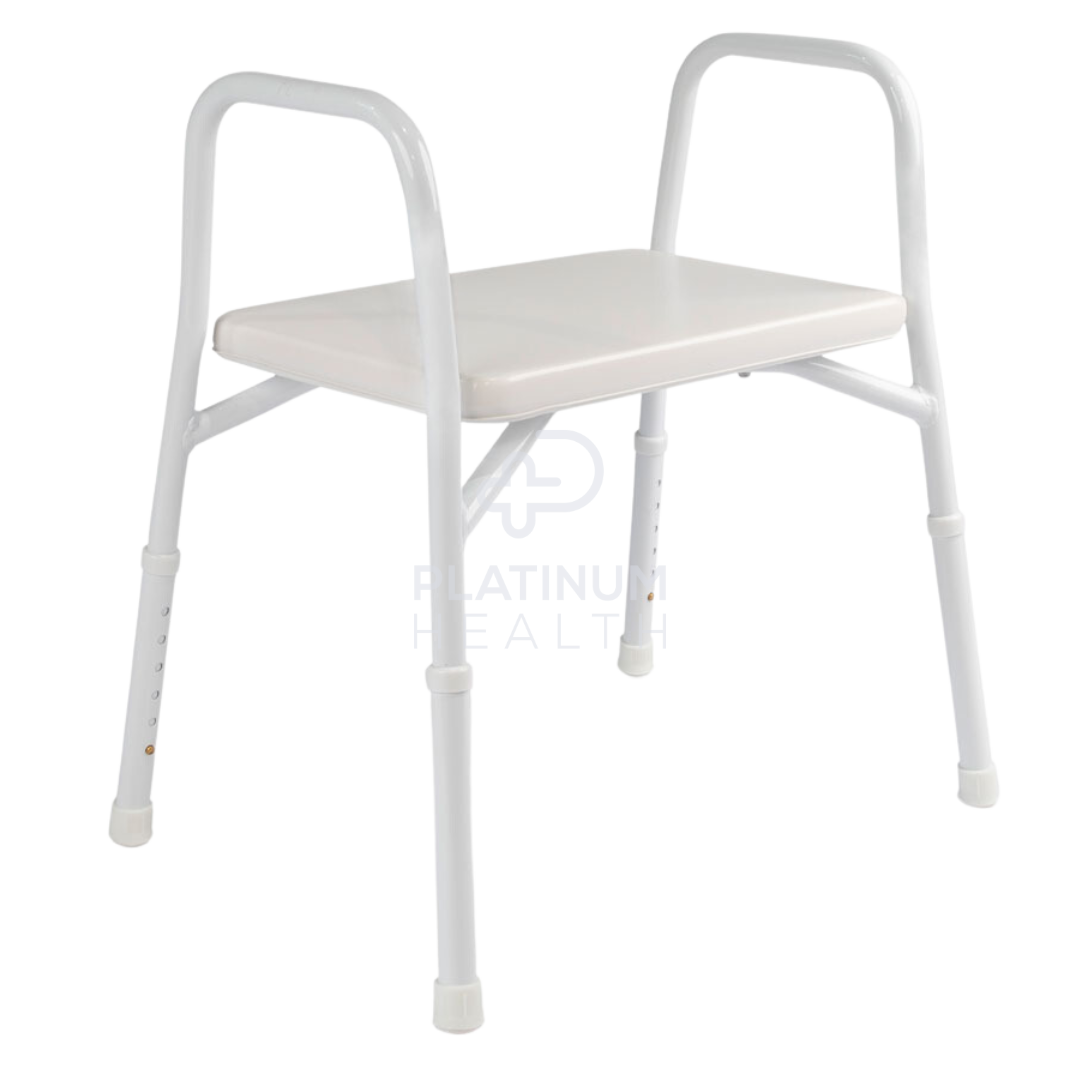 HeroMedicalShowerStool-ExtraWidePaddedAndAluminiumRustFree