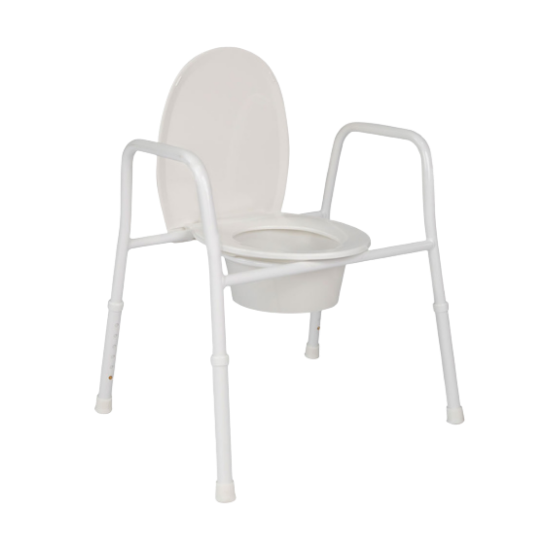 Hero Medical bariatric over toilet aid, extra wide rust‑free aluminium frame, reinforced design, high safe load capacity, supports safe toileting independence.