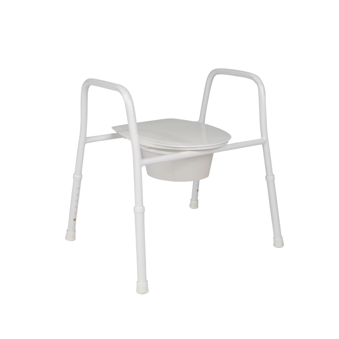 Hero Medical bariatric over toilet aid, extra wide rust‑free aluminium frame, reinforced design, high safe load capacity, supports safe toileting independence.