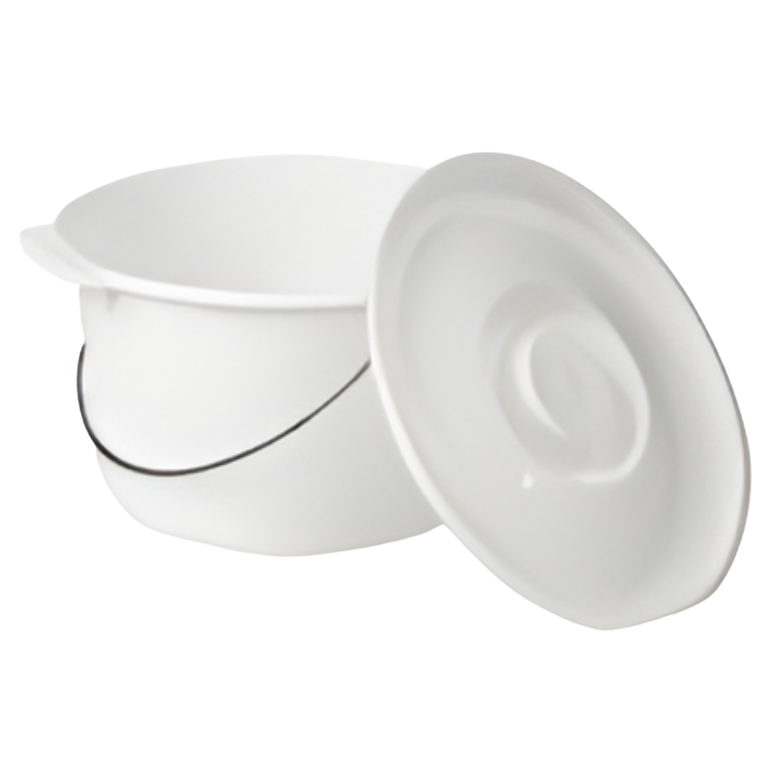 Hero Medical Bowl and Lid for Hero bathroom products, durable and hygienic accessory for patient care.