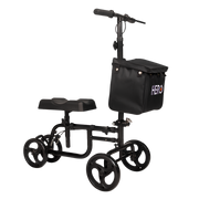 Hero Medical lightweight knee walker, compact rust‑free frame, padded knee rest, ergonomic handles, stable design for safe mobility during leg injury recovery.