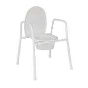 Hero Medical portable over toilet aid, rust‑free aluminium frame, lightweight and stable design, height adjustable, supports safe toileting and independence.