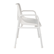 Hero Medical shower chair with rust‑free aluminium frame, lightweight design, stable support for safe bathing, promotes independence and bathroom safety.