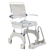 Hero Medical Aquatec Ocean Ergo Transit shower commode chair, ergonomic seat, rust‑free frame, tilt‑in‑space comfort, safe assisted hygiene and mobility support.