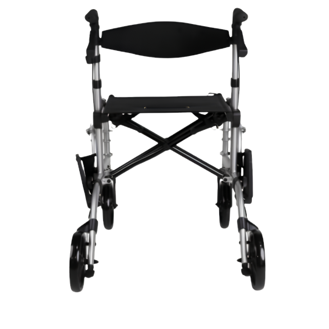Hero Medical Fusion 2‑in‑1 design, versatile wheelchair and rollator combo, lightweight frame, easy conversion, supports safe mobility and independence.