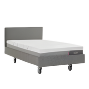 Icare IC111 Deluxe Bed Base with Smoke Surround shown in Long Single and King Single sizes, designed for adjustable comfort and support in home or care environments.