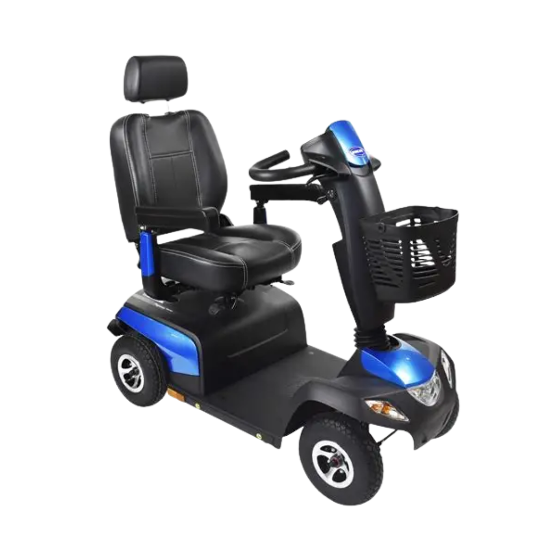 Invacare Pegasus Metro Mobility Scooter – mid-size, long-range scooter with ergonomic seat, LED lights, and safety features for outdoor independence.