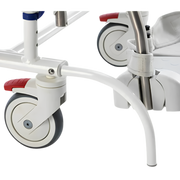 Invacare Aquatec front anti‑tippers, designed for Ergo VIP shower commode chairs, enhance stability, prevent tipping, and improve user safety during transfers.
