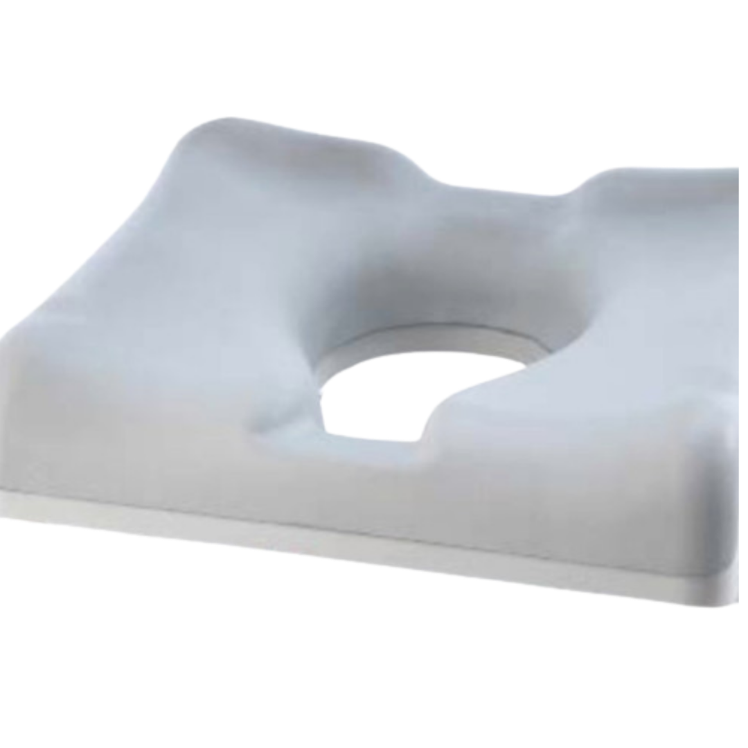 Invacare Aquatec padded small soft seat, cushioned ergonomic design for added comfort and pressure relief, supports safe hygiene care and user independence.
