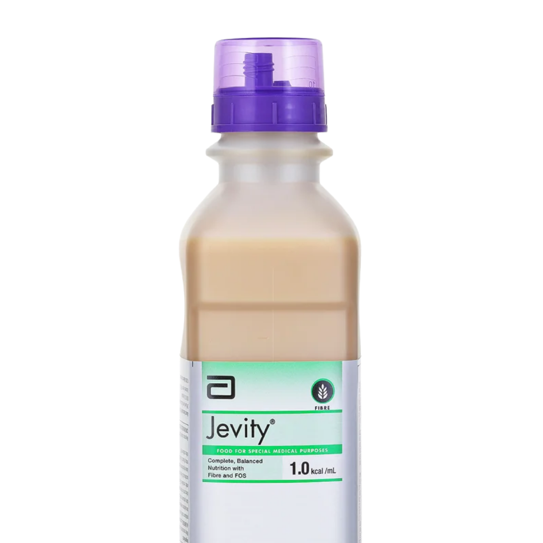 Jevity Fibre Ready To Hang Unflavoured 1000mL enteral feeding formula.