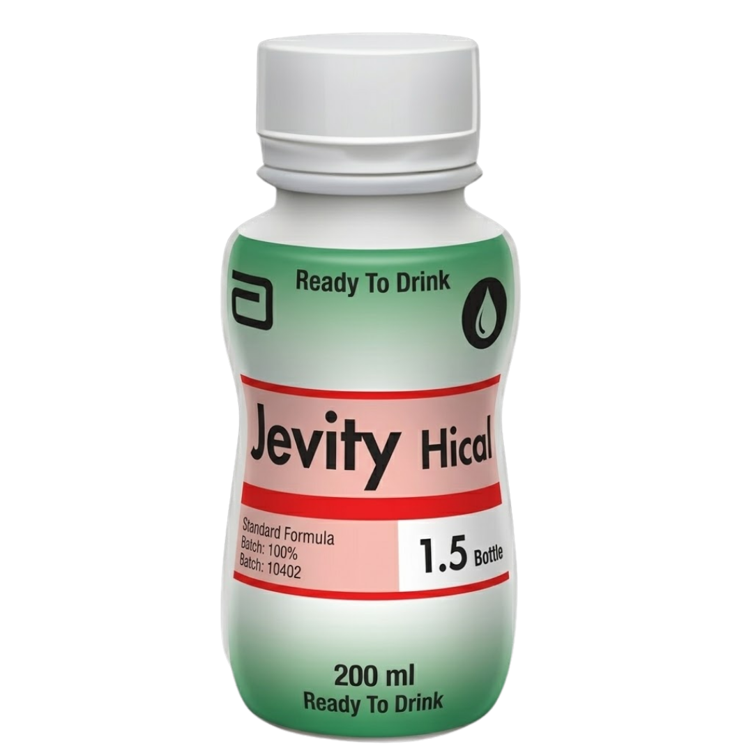 Jevity Hical Ready To Drink Bottle 200ml provides balanced high-calorie nutrition with added fibre, ideal for aged care, recovery, and daily supplementation.