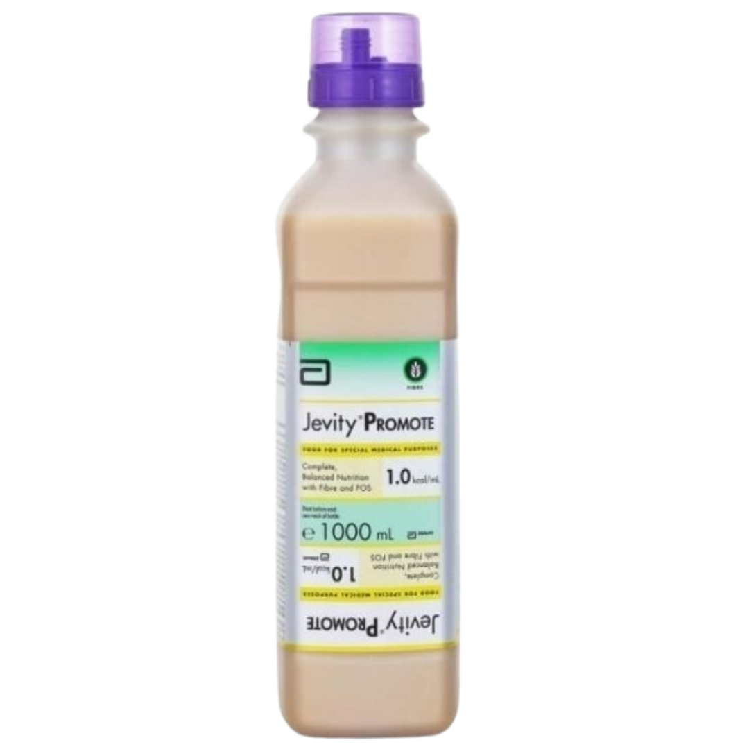 Jevity Promote Ready To Hang Unflavoured 1000mL enteral feeding formula.