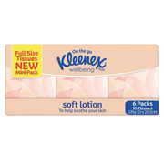 Kleenex Soft Lotion Tissues – 10 x 6 Packs for Gentle Skin Care