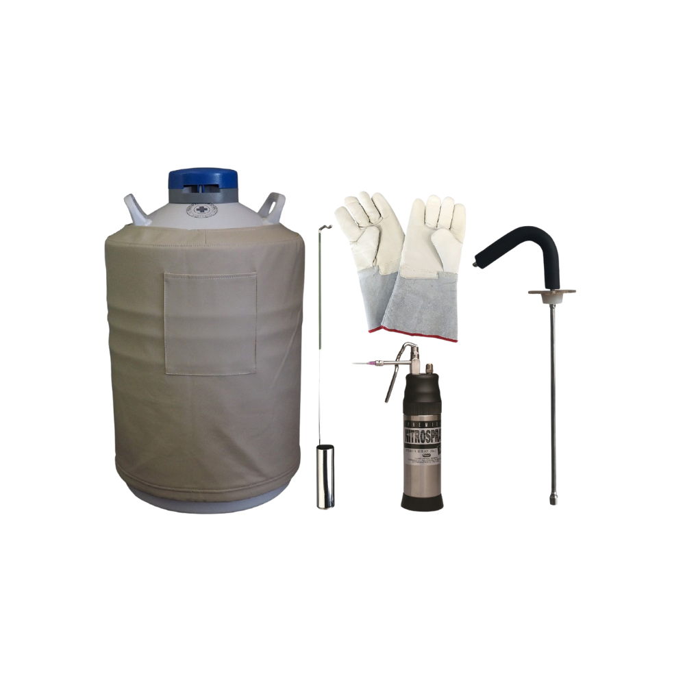 Cryotherapy Package One Nitrospray Includes 300 ml, Dewar 20 Liter, Extractor and Gloves
