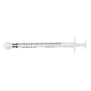 Sterile single-use Luer Lock Syringe with concentric nozzle, without needle, clear barrel with markings, secure lock connection for accurate dosing.