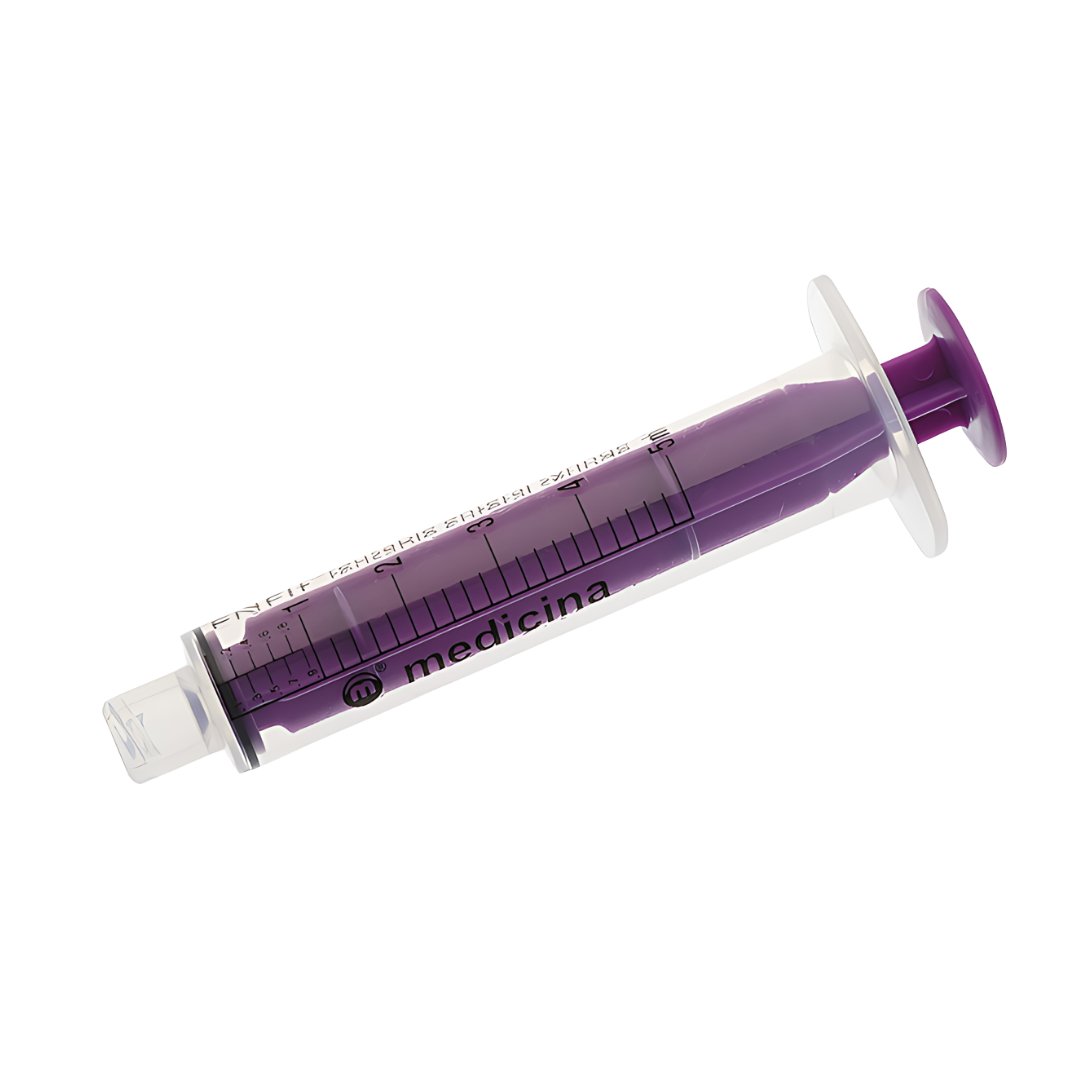 Medicina ENFit Reusable Enteral Syringe 1ml low dose variant for accurate medication and nutrition delivery, designed for safe ENFit feeding systems.