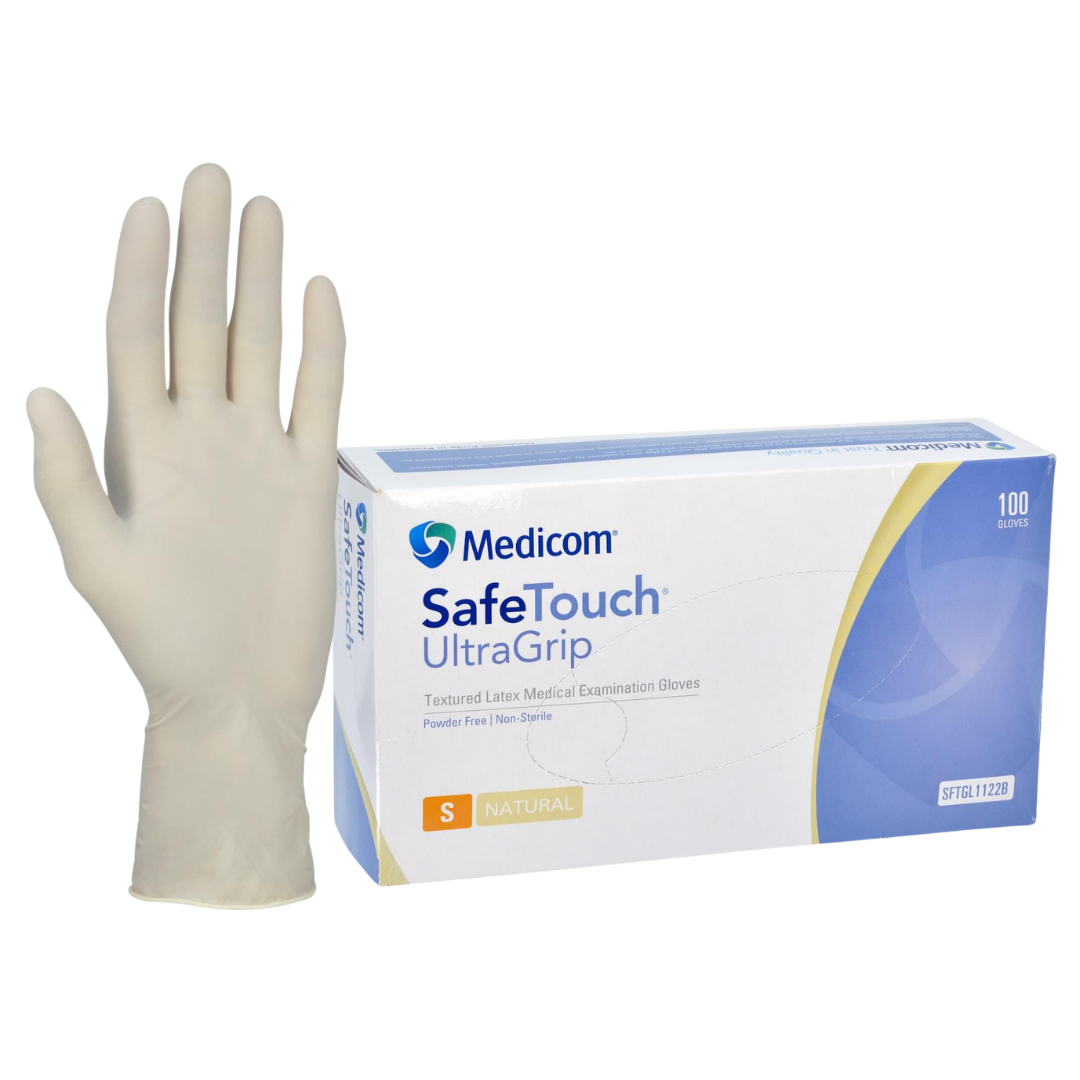 Medicom UltraGrip Latex Examination Powder Free Gloves box.