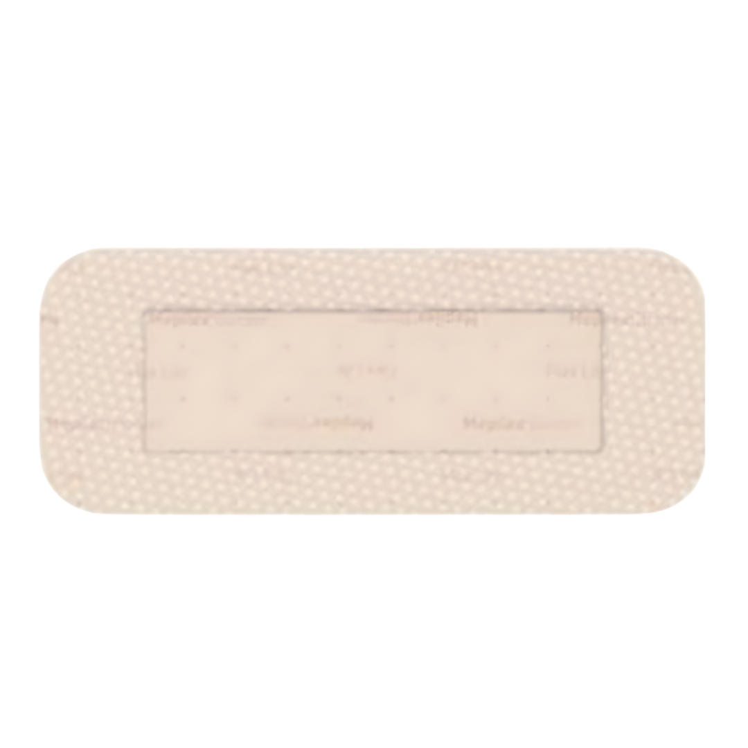 Mepilex Border Flex Lite dressing in 5 x 12.5cm size, designed for gentle protection of low‑exuding wounds with a soft, flexible, low‑profile silicone adhesive.