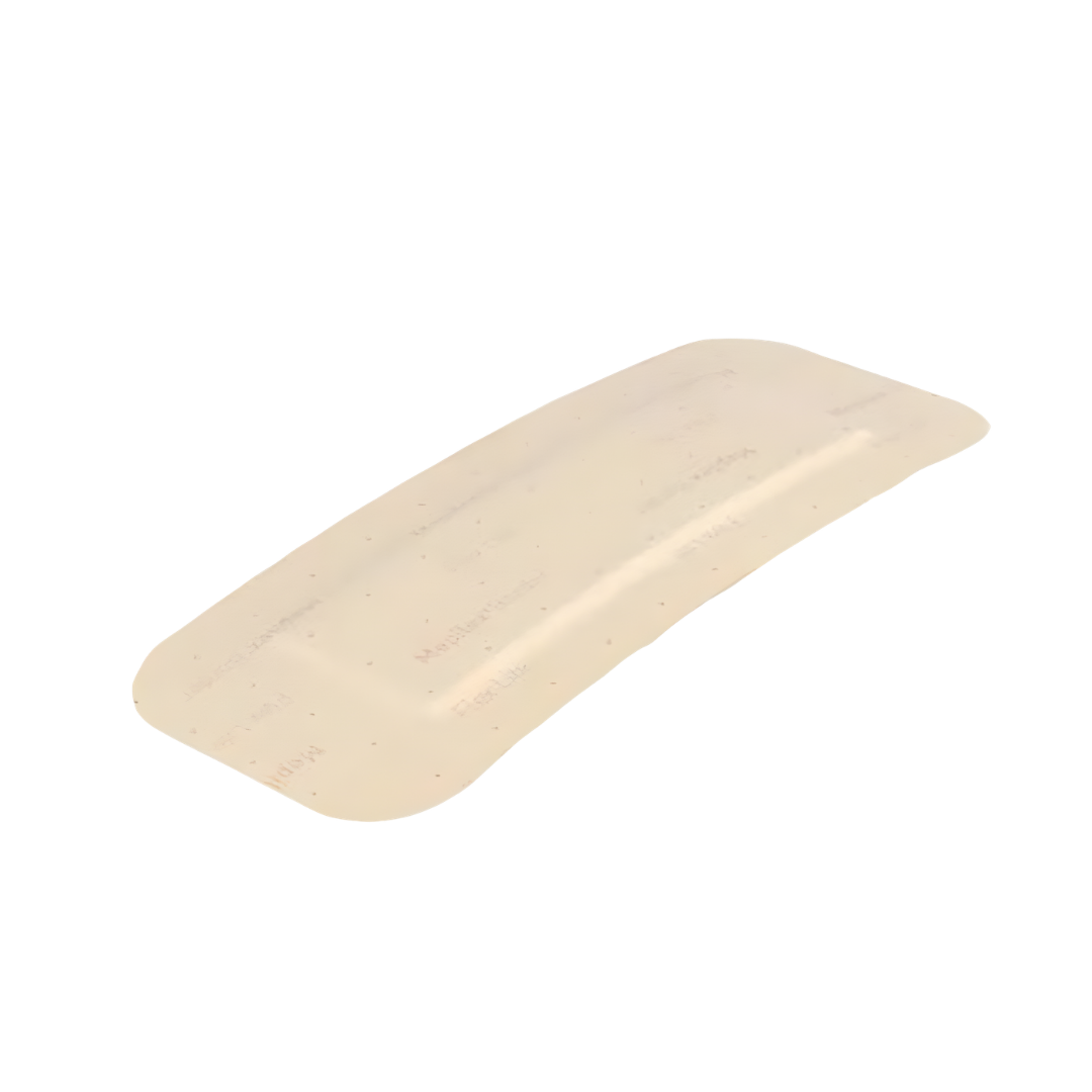 Mepilex Border Flex Lite dressing in 5 x 12.5cm size, designed for gentle protection of low‑exuding wounds with a soft, flexible, low‑profile silicone adhesive.