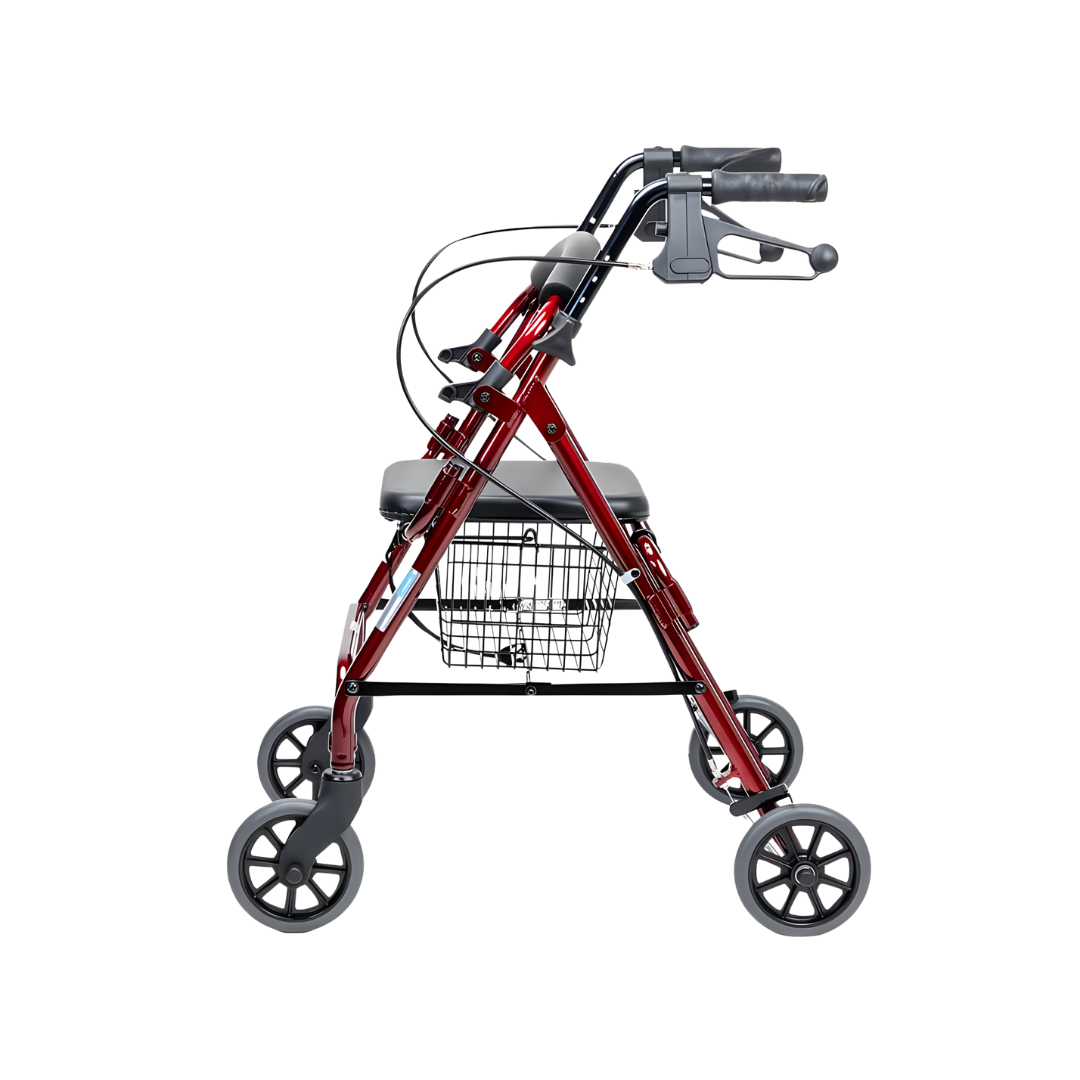 Peak Care Meteor Ellipse Seat Walker with 6-inch wheels provides lightweight, stable mobility support and a comfortable seat for everyday independence.