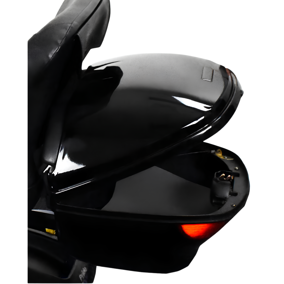 Mobility Scooter Rear Pod/Pannier with secure rear mounting, durable hard shell design, spacious storage, and easy access for personal items on the go.