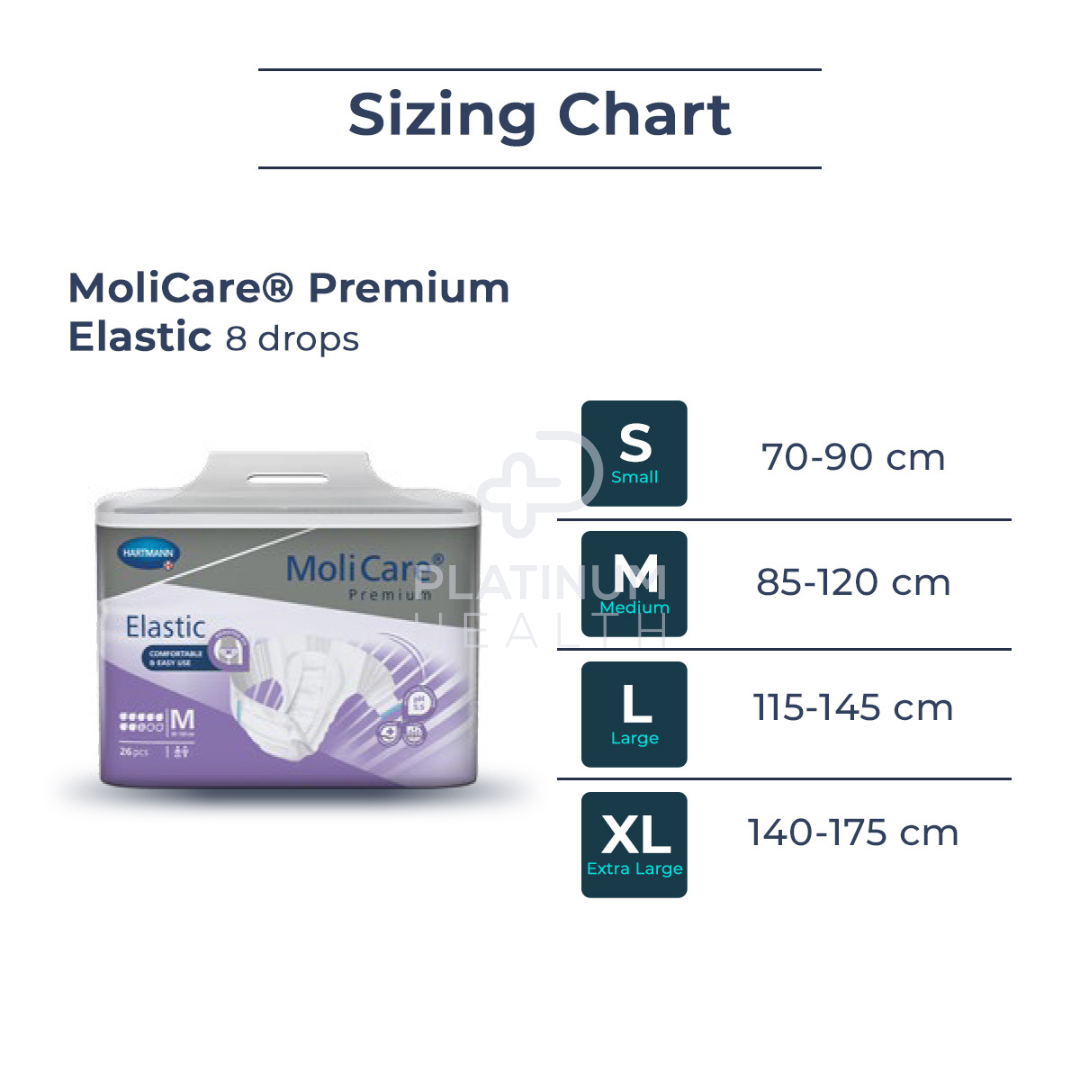 Molicare Premium Elastic Large 8 Drops X-Large Disposable Pads Pants & Liners