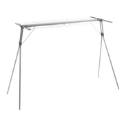 Portable Mrs Peggs Classic 10 Handy Line with 10 drying rails, foldable aluminium frame, accessible height, ideal for indoor or outdoor laundry drying.