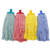 Nab Clean 400g Mop Head in blue, red, gree, and, yellow, featuring high-absorbency cotton for efficient cleaning, universal fitting for standard mop handles, and machine-washable design for durability and hygiene.