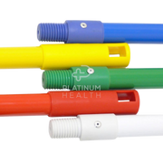 Powder-coated metal mop and broom handle in multiple colours, designed for durability, comfort, and compatibility with standard cleaning tools. Ideal for home, commercial, and industrial use.