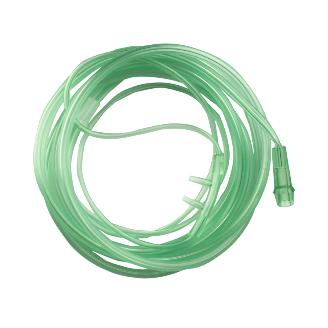 Nasal Cannula with 2M Tubing for adult patients, providing comfortable and reliable oxygen delivery in hospital, aged care, and home care environments.