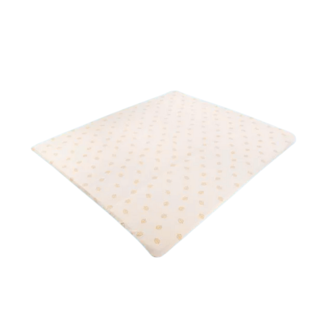 Naturelle Latex Mattress Overlay in Single, Double, Queen and King sizes provides breathable, washable comfort and support for improved sleep and mattress protection.
