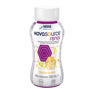 Nestlé Novasource Renal Vanilla Bottle 200ml – renal nutritional supplement for kidney health and dialysis support.