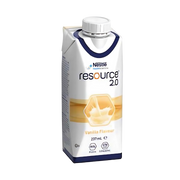Nestlé Resource 2.0 Vanilla 237ml bottle – high-protein, high-calorie nutritional drink for aged care and recovery support.