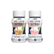 Nestlé Resource Ultra+ High Protein 125ml Bottle – Clear, fruit-flavoured, high-protein nutritional supplement for increased protein and energy needs.