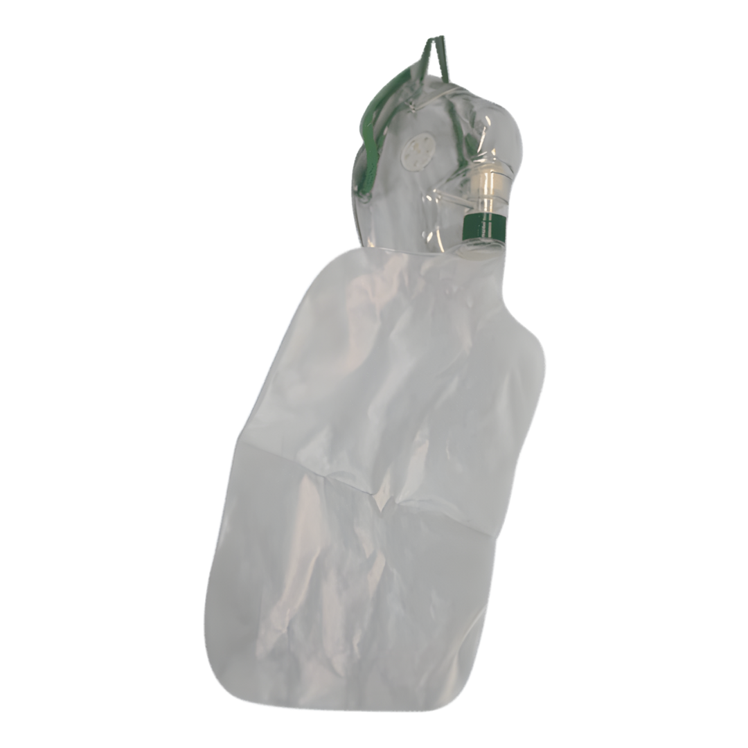 Non-Rebreather Oxygen Mask in child and adult sizes, designed for safe, high-flow oxygen delivery in emergency, hospital, and aged care environments.