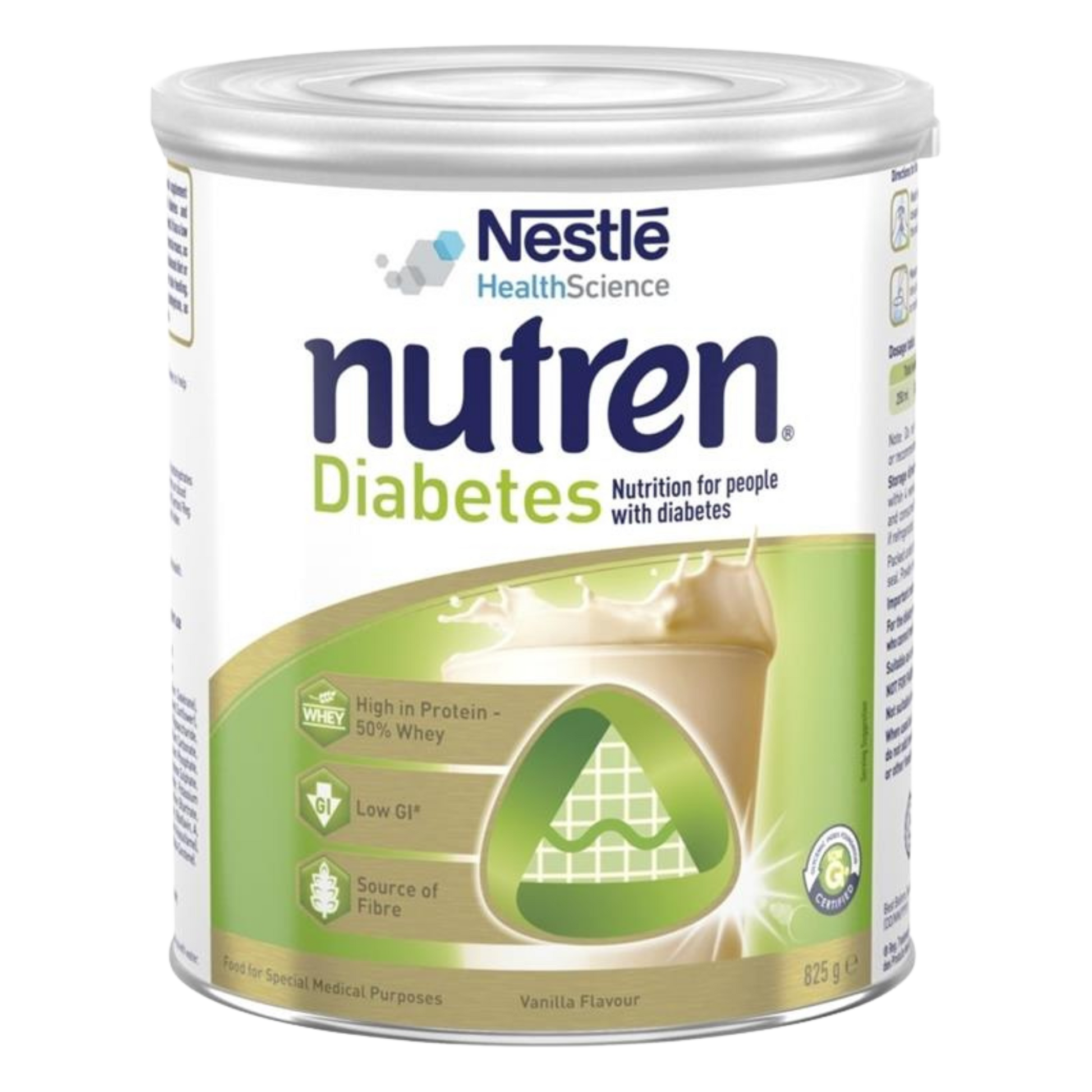 Nestle Nutren Diabetes supplement container on a white background